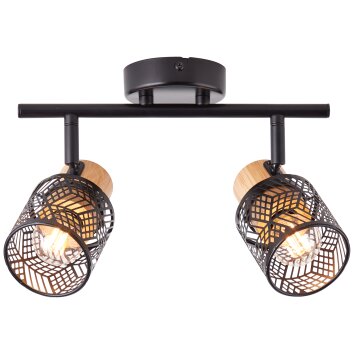 Brilliant Santy Lámpara de Techo Negro, 2 luces