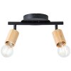 Brilliant Tiffany Lámpara de Techo Crudo, Negro, 2 luces