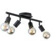 Brilliant Tiffany Lámpara de Techo Negro, 4 luces