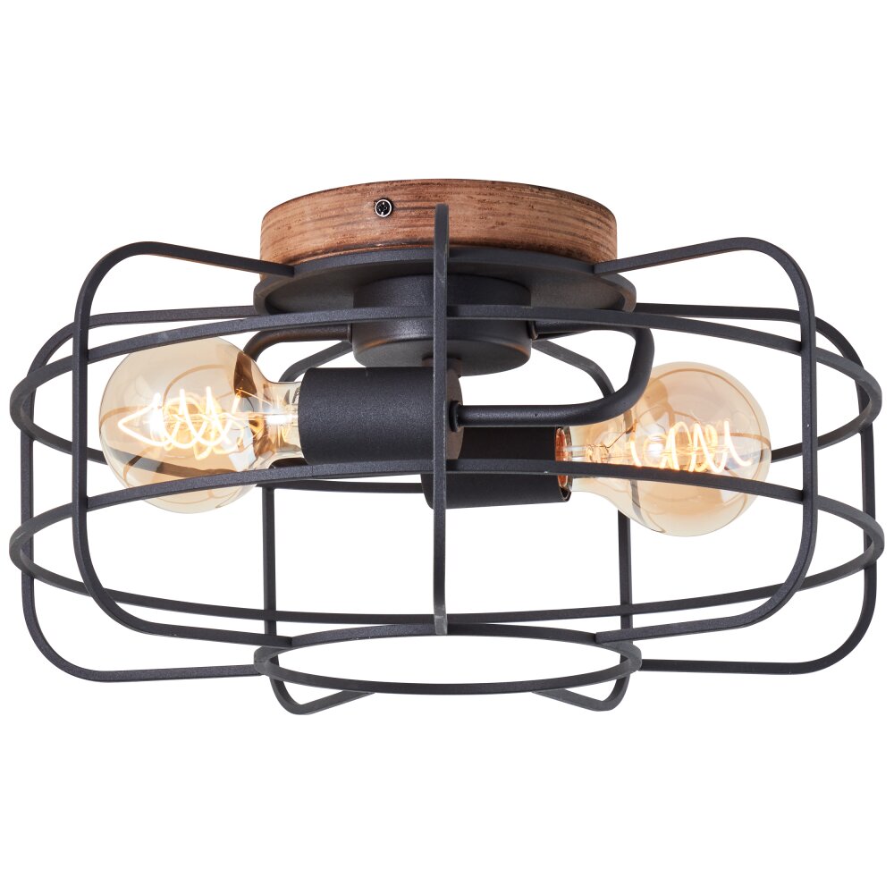 Brilliant Gwen Lámpara de Techo Madera oscura, 2 luces main product photo
