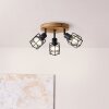 Brilliant Gwen Lámpara de Techo Madera oscura, 3 luces