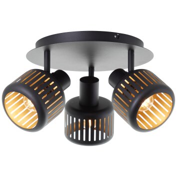 Brilliant Tyas Lámpara de Techo Negro, 3 luces