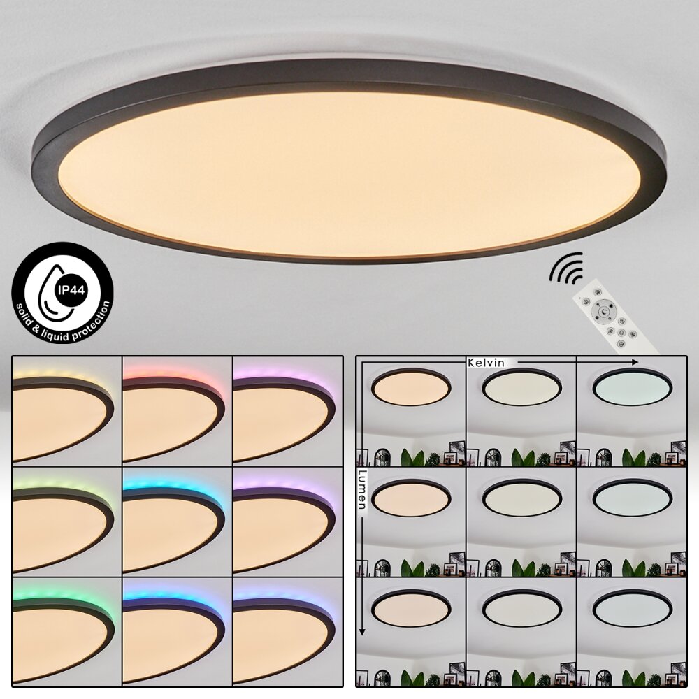 Boyero Lámpara de Techo LED Negro, 2 luces, Mando a distancia, Cambia de color main product photo