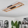 Fairburn Lámpara de Techo LED Color madera, Negro, 1 luz