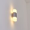 Belerda Aplique para exterior LED Gris, 2 luces, Sensor de movimiento