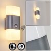 Belerda Aplique para exterior Blanca, 2 luces, Sensor de movimiento