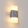 Belerda Aplique para exterior Blanca, 2 luces, Sensor de movimiento