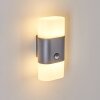 Belerda Aplique para exterior Blanca, 2 luces, Sensor de movimiento