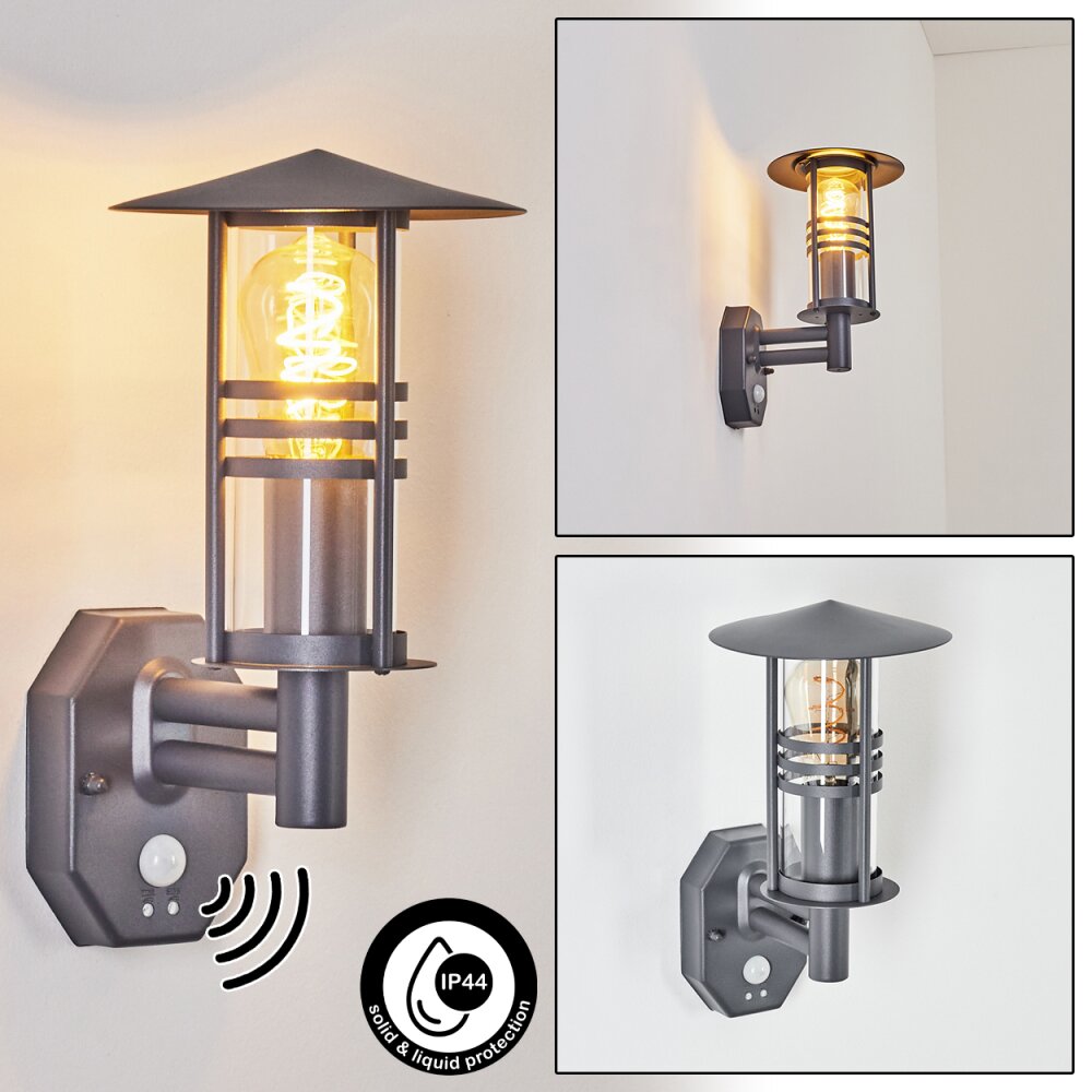 Forli Aplique para exterior Antracita, 1 luz, Sensor de movimiento main product photo