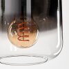 Lauden Lámpara Colgante Cristal 15 cm Cromo, Transparente, Ahumado, 3 luces