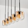 Lauden Lámpara Colgante Cristal 15 cm Colores ámbar, Transparente, 5 luces