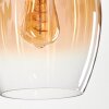 Vevino Lámpara Colgante Cristal 20cm Colores ámbar, Transparente, 3 luces