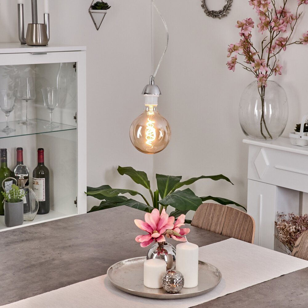 Girouxville Lámpara Colgante Cromo, Blanca, 1 luz main product photo