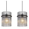 Globo GORLEY Lámpara Colgante Negro, 3 luces