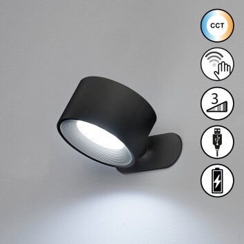 FHL easy Magnetics Aplique LED Negro, 1 luz