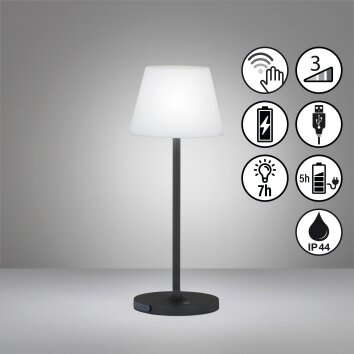FHL easy Flus Lámpara de mesa LED Negro, 1 luz