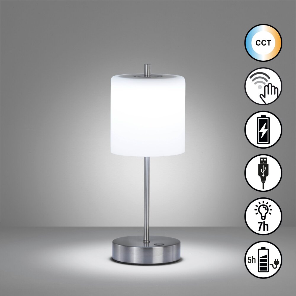 FHL easy Riva Lámpara de mesa LED Níquel-mate, 1 luz main product photo