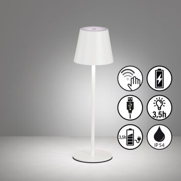 FHL easy Viletto Lámpara de mesa LED Blanca, 1 luz