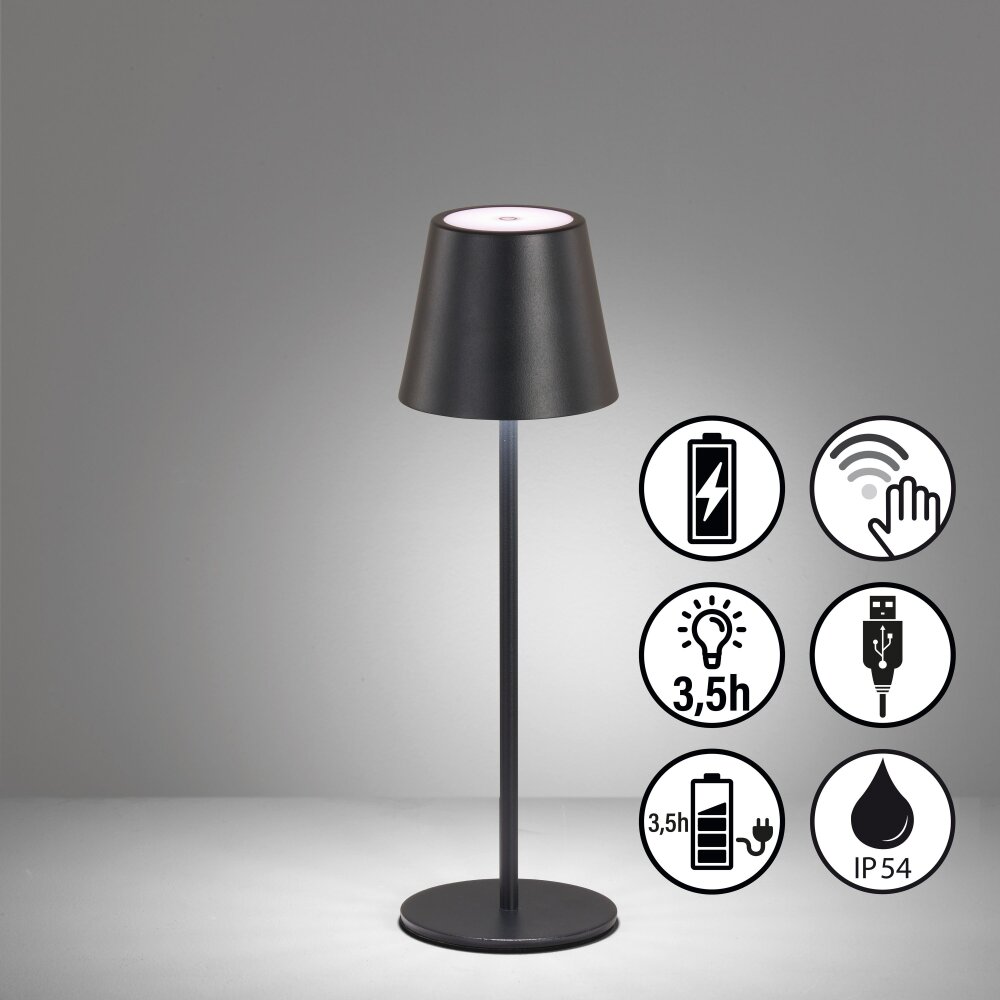 FHL easy Viletto Lámpara de mesa LED Negro, 1 luz main product photo
