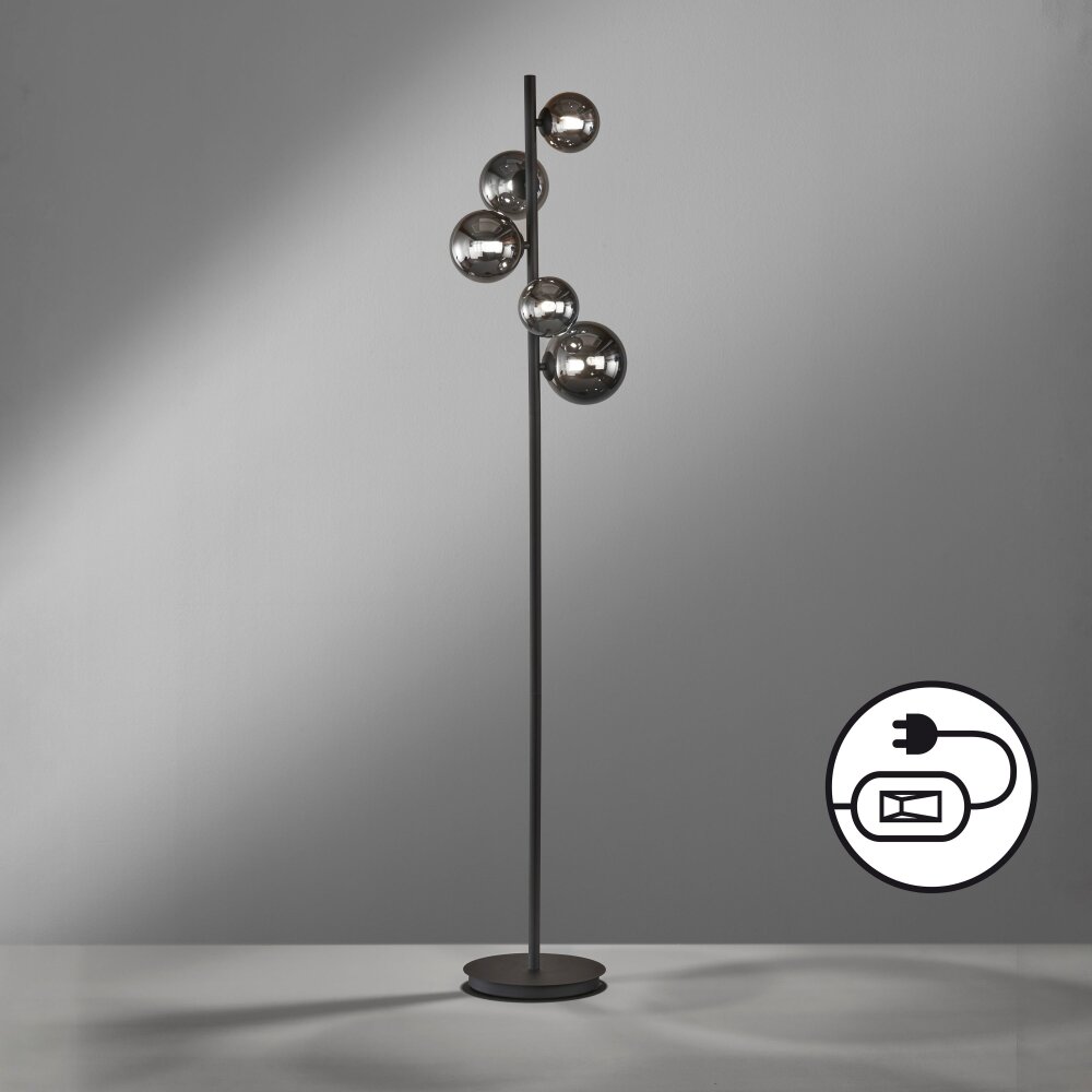 Fischer & Honsel Bala Lámpara de Pie LED Negro, 5 luces main product photo