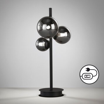Fischer & Honsel Bala Lámpara de mesa LED Negro, 3 luces