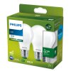 Philips Juego de 2 LED E27 de 4 vatios 3000 Kelvin 840 lúmenes