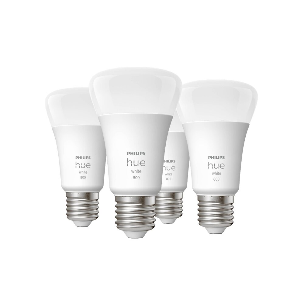 Philips Hue Juego de 4 LED E27 de 9 vatios y 2700 kelvin y 800 lúmenes main product photo
