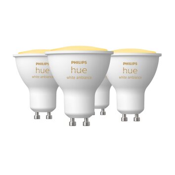 Philips Hue Juego de 4 LED GU10 de 5 vatios 22006500 Kelvin 350 lúmenes