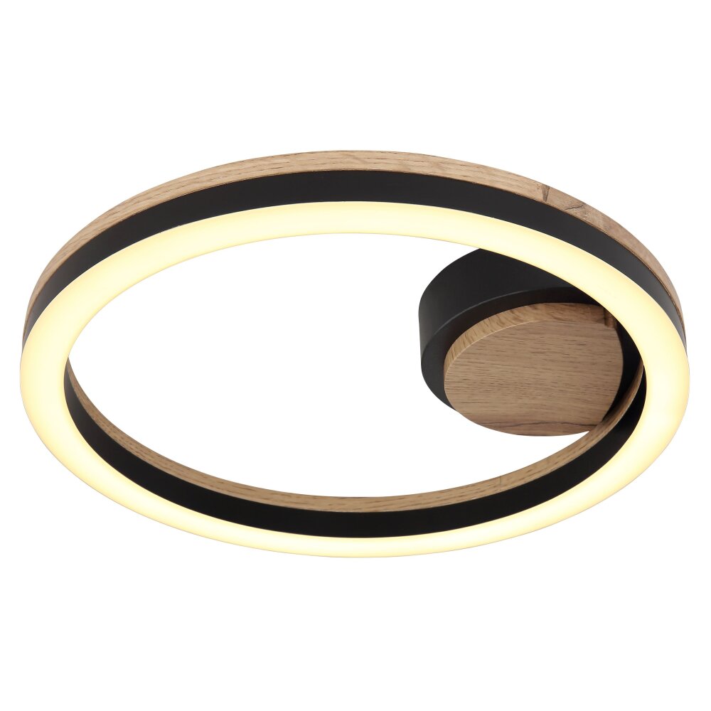 Globo BEATRIX Lámpara de Techo LED Color madera, Negro, 1 luz main product photo