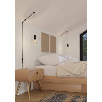 Eglo PINETINA Lámpara Colgante Negro, 1 luz