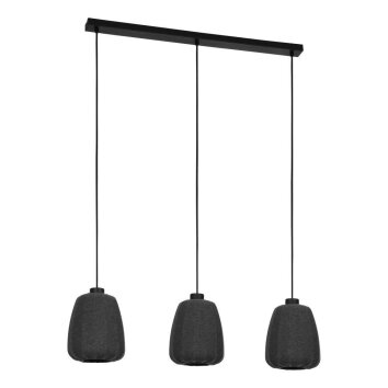 Eglo BARLASTON Lámpara Colgante Negro, 3 luces