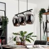 Vevino Lámpara Colgante Cristal 20cm Cromo, Ahumado, 3 luces