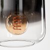 Lauden Lámpara Colgante Cristal 15cm Transparente, Ahumado, 4 luces