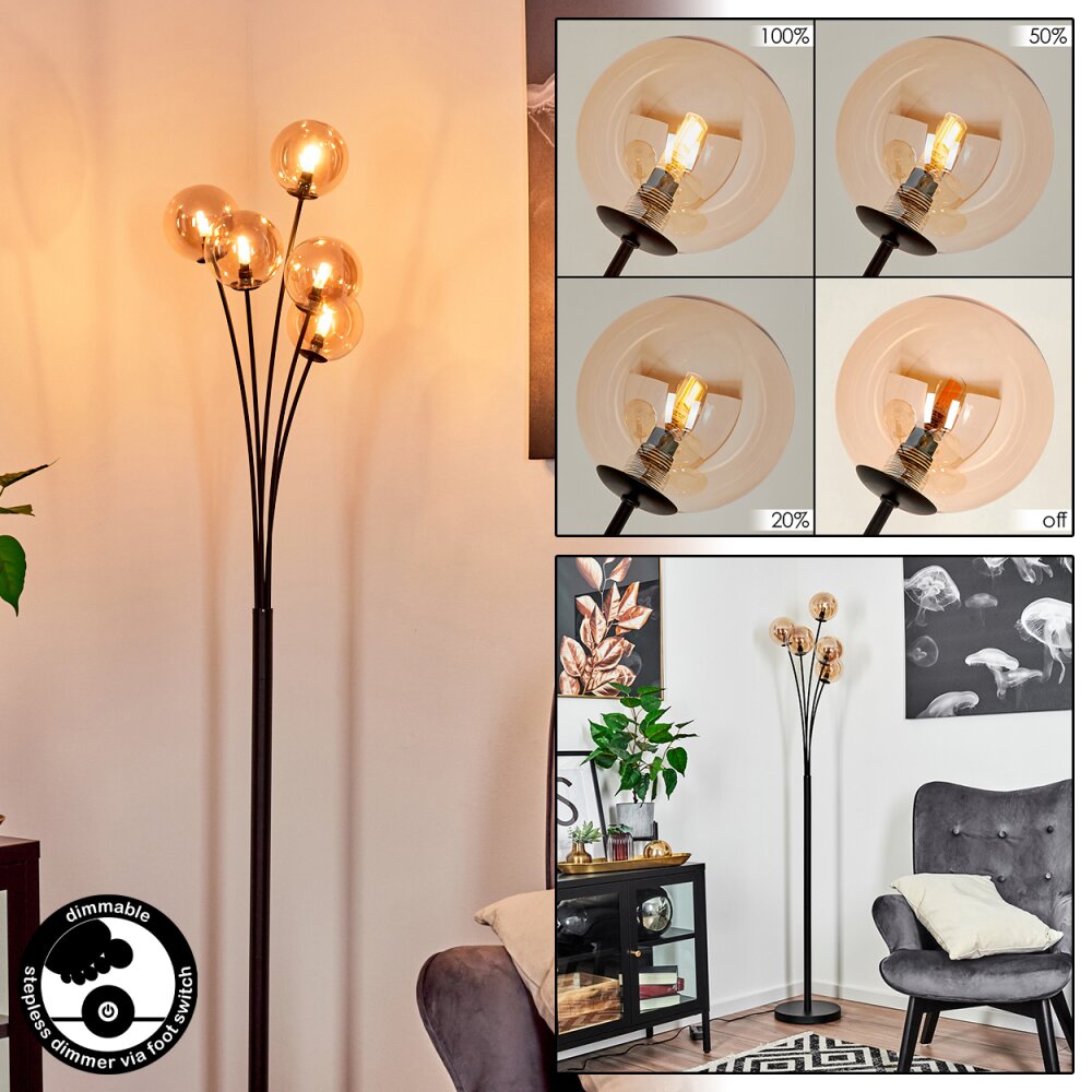 Bernado Lámpara de Pie Negro, 5 luces main product photo