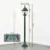 Naofe Poste de Jardín Verde, Negro, 1 luz