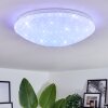 Melres Lámpara de Techo LED Blanca, 1 luz, Mando a distancia