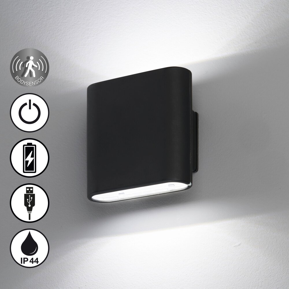 FHL easy Magnetics Aplique para exterior LED Negro, 2 luces, Sensor de movimiento main product photo