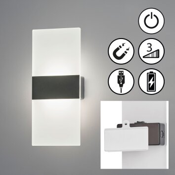 FHL easy Magnetics Aplique LED Negro, 1 luz