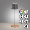 FHL easy Cosenza Lámpara de mesa LED Gris, Crudo, 1 luz, Cambia de color