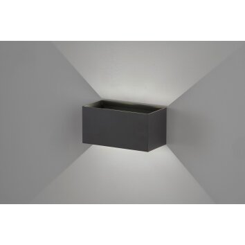 Fischer & Honsel Wallo Aplique LED Negro, 4 luces