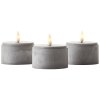 Brilliant Bougie Juego de 3 luminarias de mesa para exterior LED Gris, 1 luz