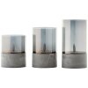 Brilliant Bougie Juego de 3 luminarias de mesa para exterior LED Gris, 1 luz