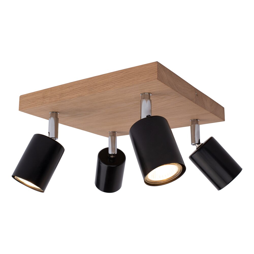 Languileo Lámpara de Techo Madera clara, 4 luces main product photo