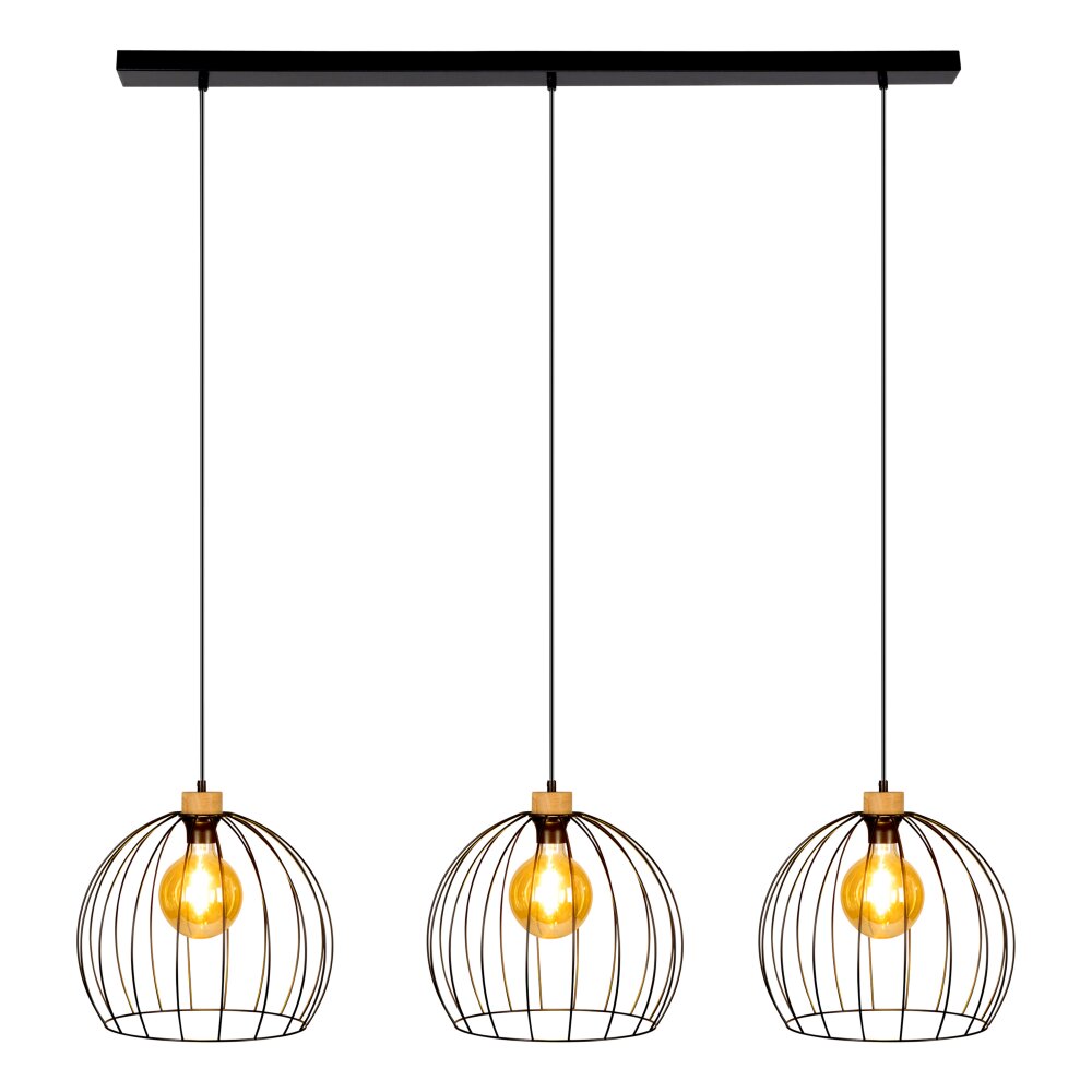 Lecueder Lámpara Colgante Madera clara, 3 luces main product photo