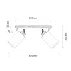 Represita Lámpara de Techo Madera clara, 2 luces