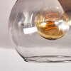 Montgomery Lámpara de Techo Cristal 15cm Crudo, Negro, 4 luces