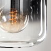 Lauden Lámpara Colgante Cristal 20cm Cromo, Transparente, Ahumado, 1 luz