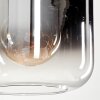 Lauden Lámpara Colgante Cristal 25cm Cromo, Transparente, Ahumado, 1 luz