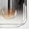 Lauden Lámpara Colgante Cristal 20cm Cromo, Transparente, Ahumado, 1 luz
