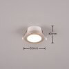Trio ARGUS Lámpara empotrable LED Cromo, 2 luces, Mando a distancia, Cambia de color